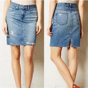 🩵Distressed Denim Skirt